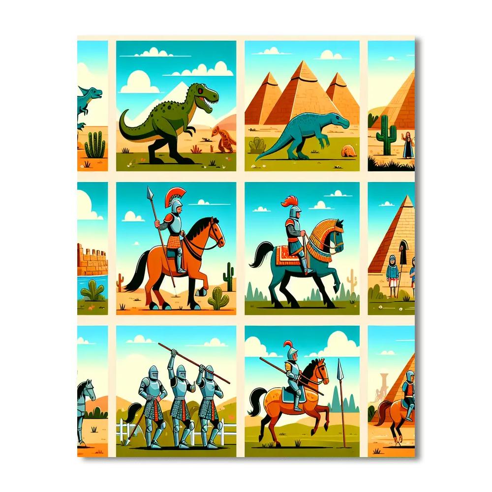 Travel Through Time Number Painting