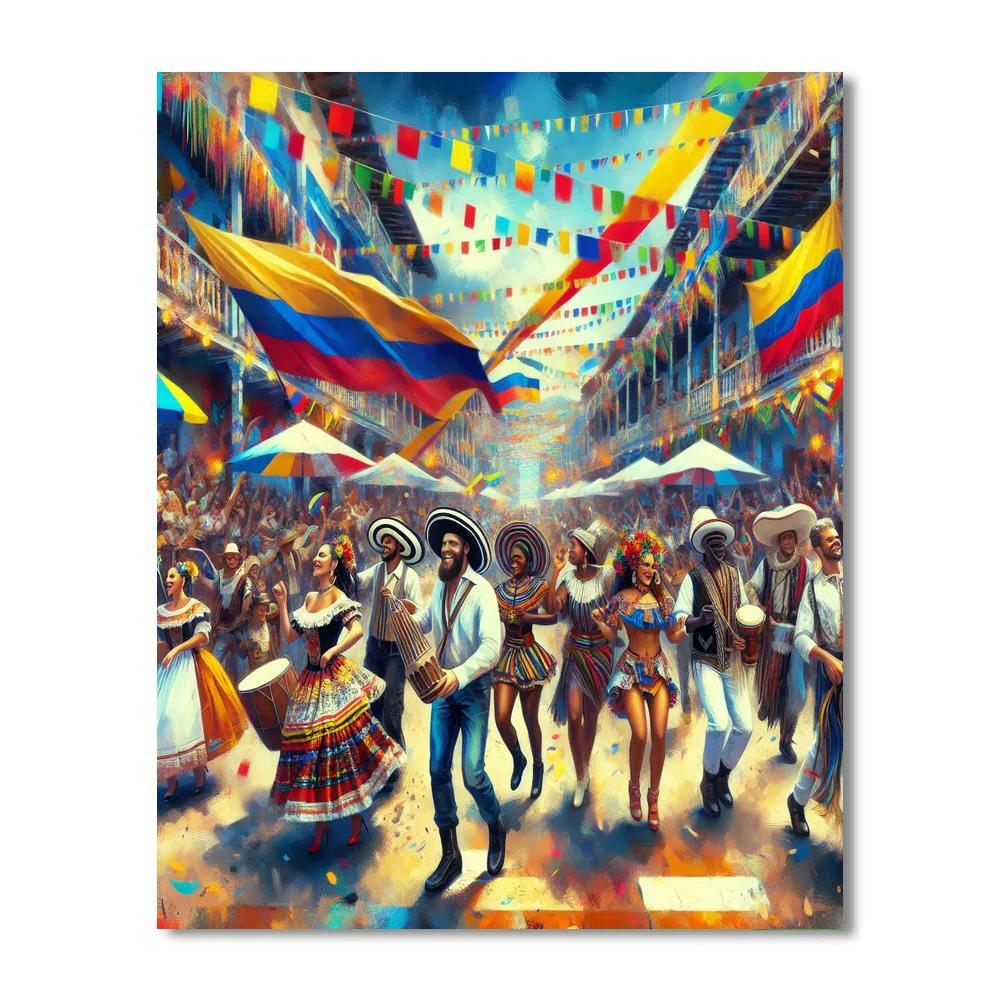 Día De La Raza - Colombia Number Painting