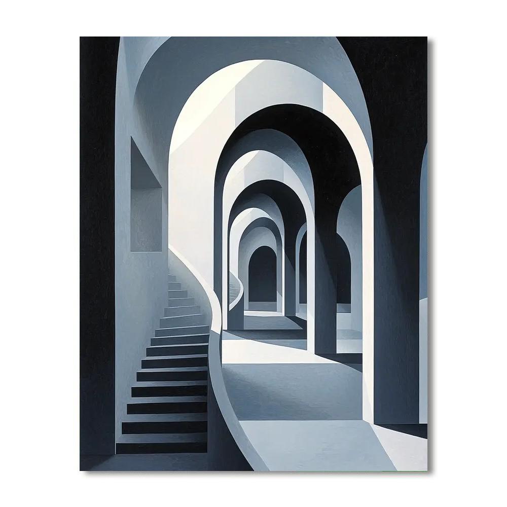 M.C. Escher Inspired Paradoxical Dreams  Paint By Numbers