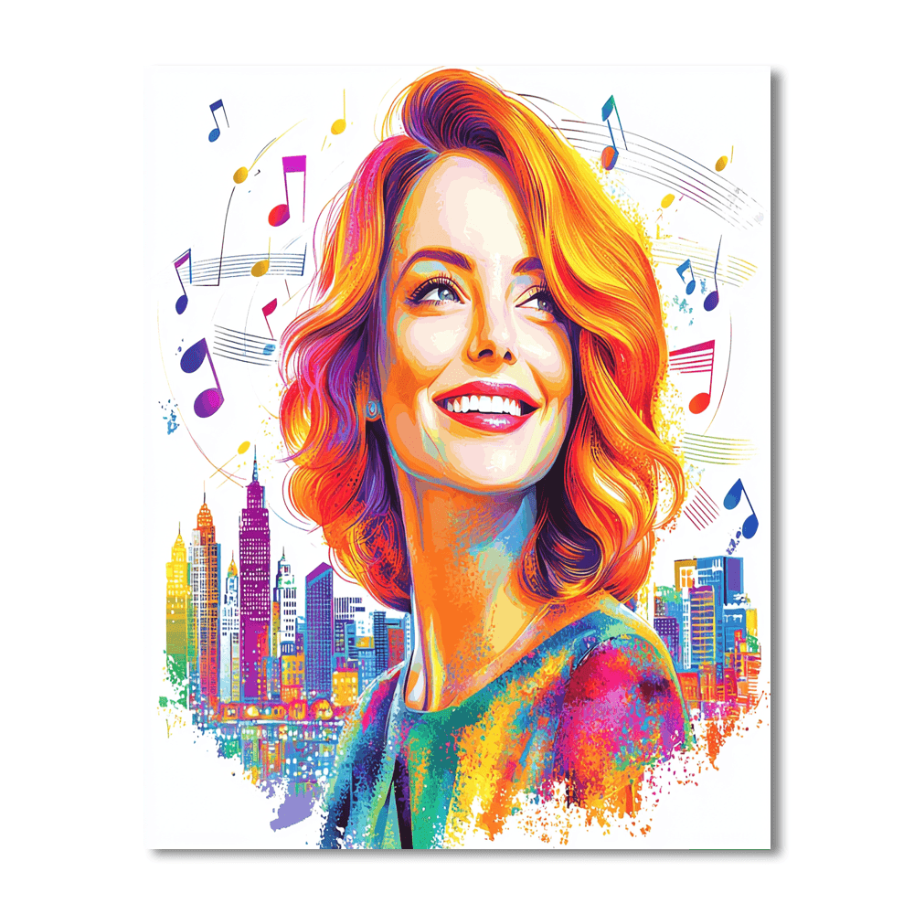 Emma Stone: The Sparkling Star Of La La Land Paint By Numbers Kits