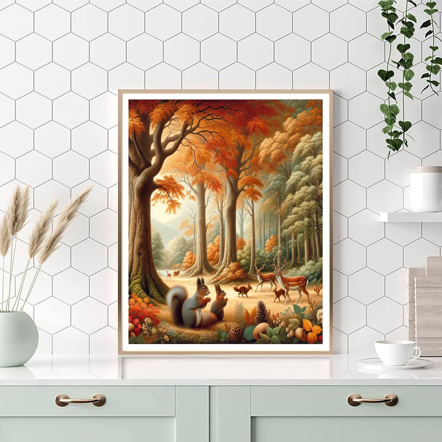 Captivating Autumn Woods Paint By Number