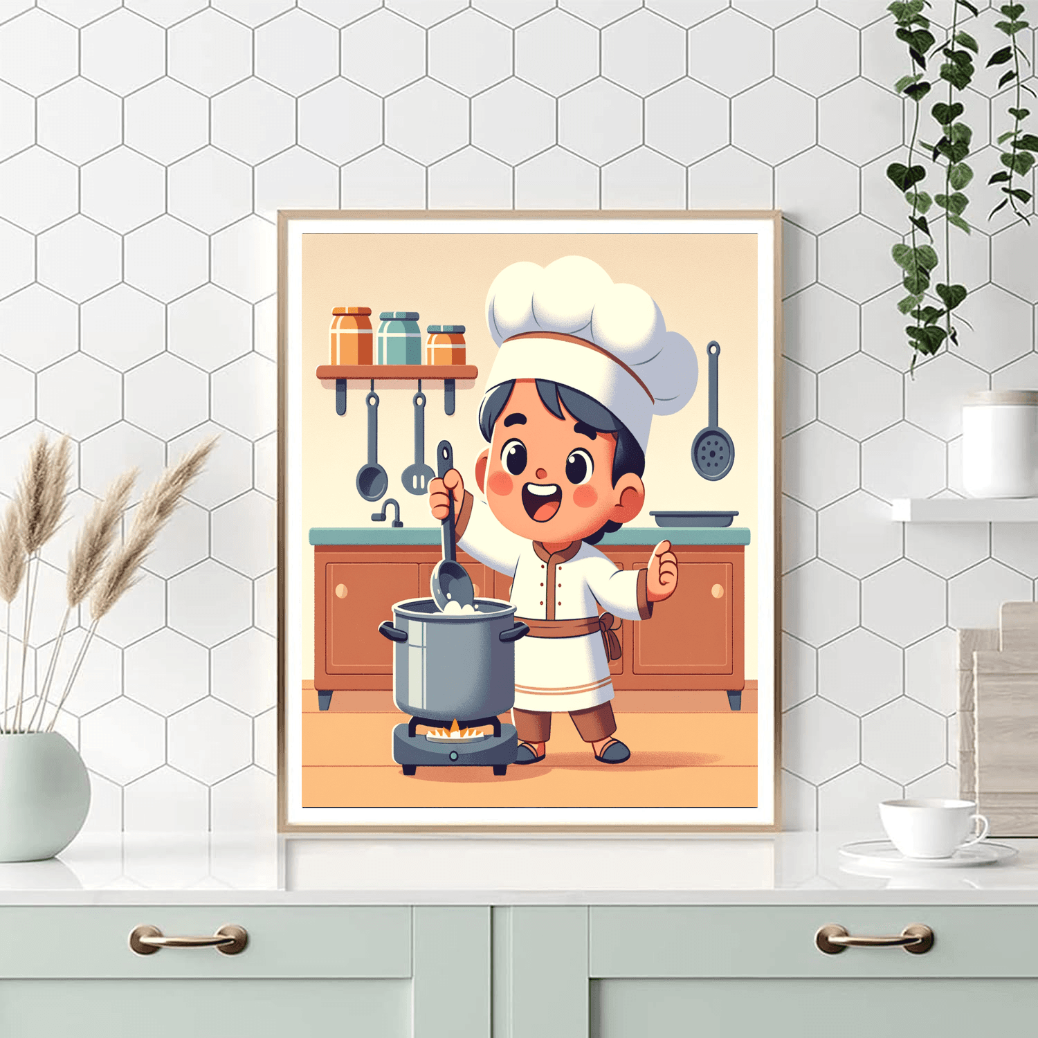 Little Chef In The Kitchen Paint By Color