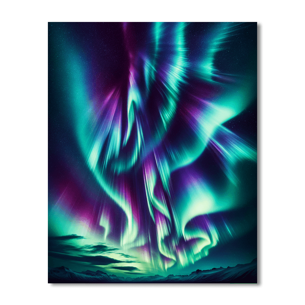 Northern Lights Serenade Paint By Color