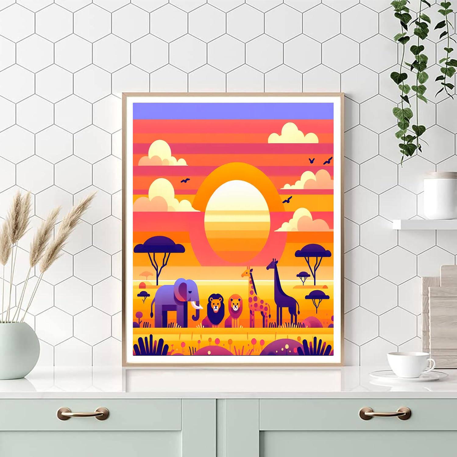 Safari Sunrise Surprise Paint By Color