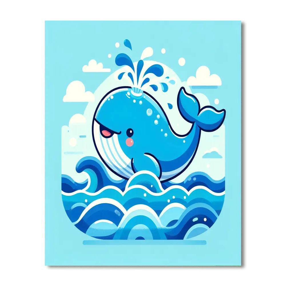 Whimsical Whale Watching Paint By Number