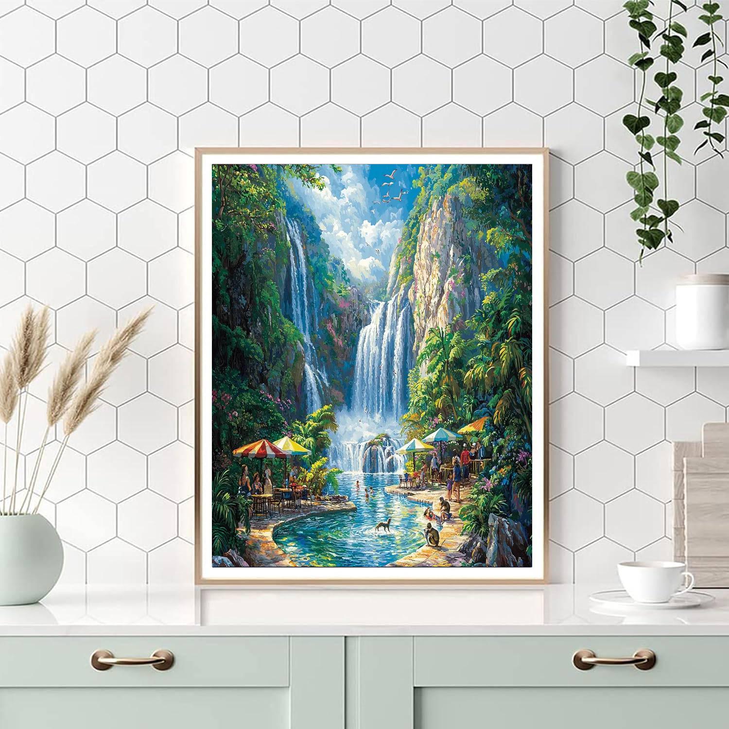 Ouzoud Waterfalls - Morocco Numbered Painting Kits
