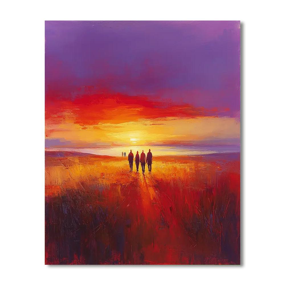 Harmony At Sunset Number Painting