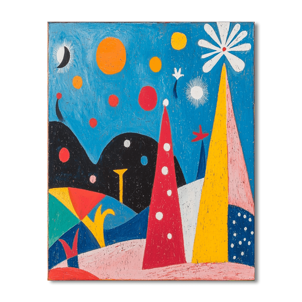 Joan Miró Inspired Abstract Escape  Paint By Numbers Art