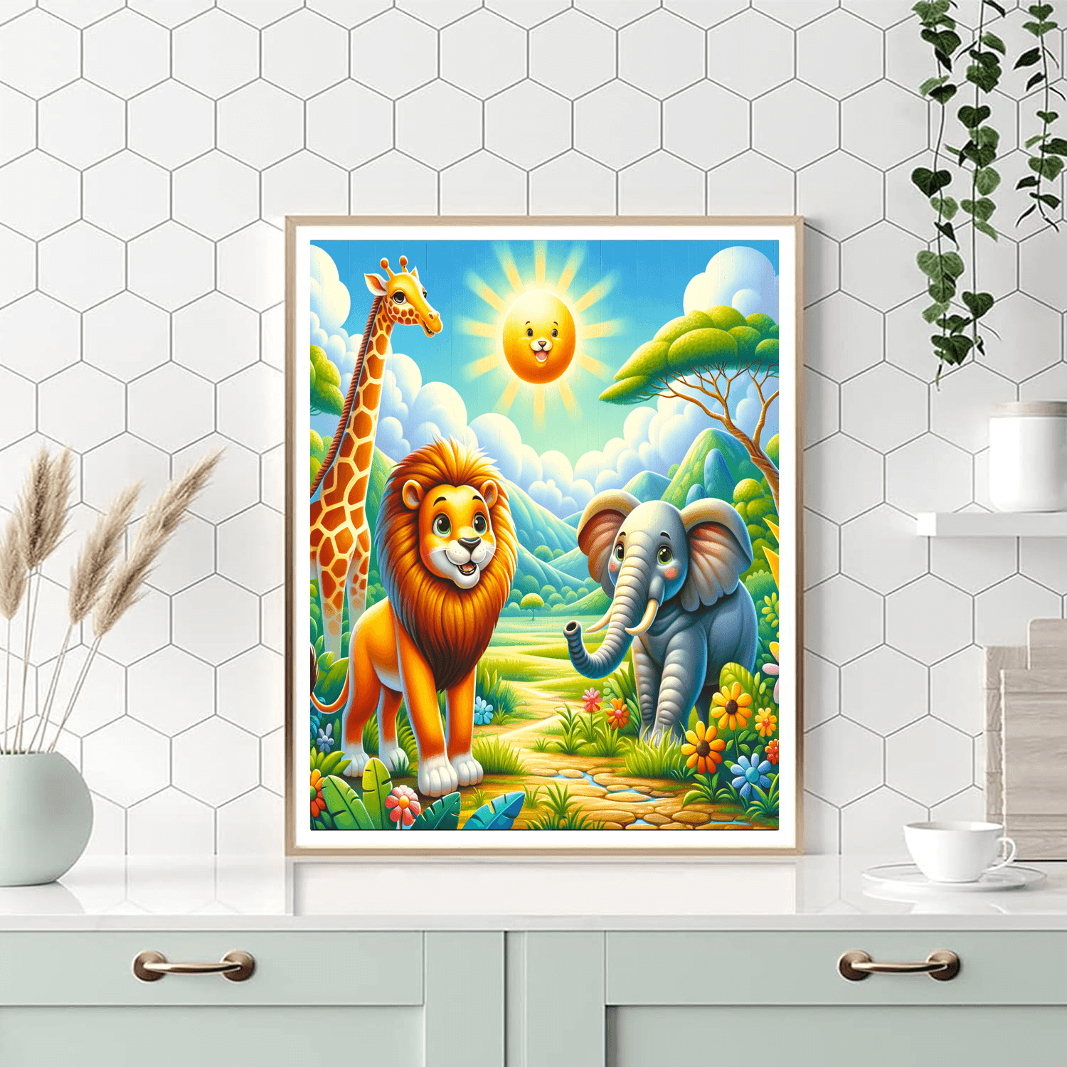 Cheerful Safari Adventure Paint By Numbers