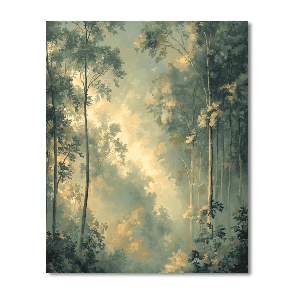 Leonardo Da Vinci Inspired Silent Forest Echoes  Paint By Numbers Art