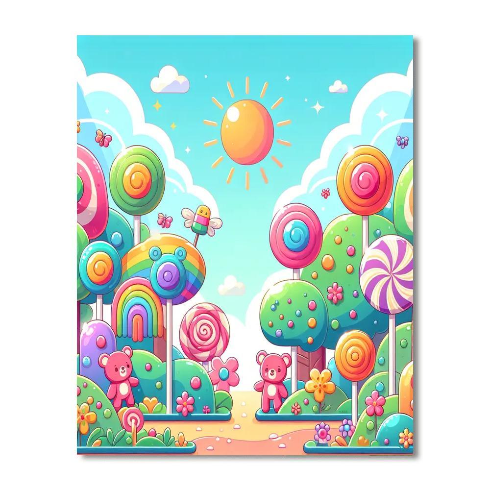 Sunny Day In Candy Land Number Painting
