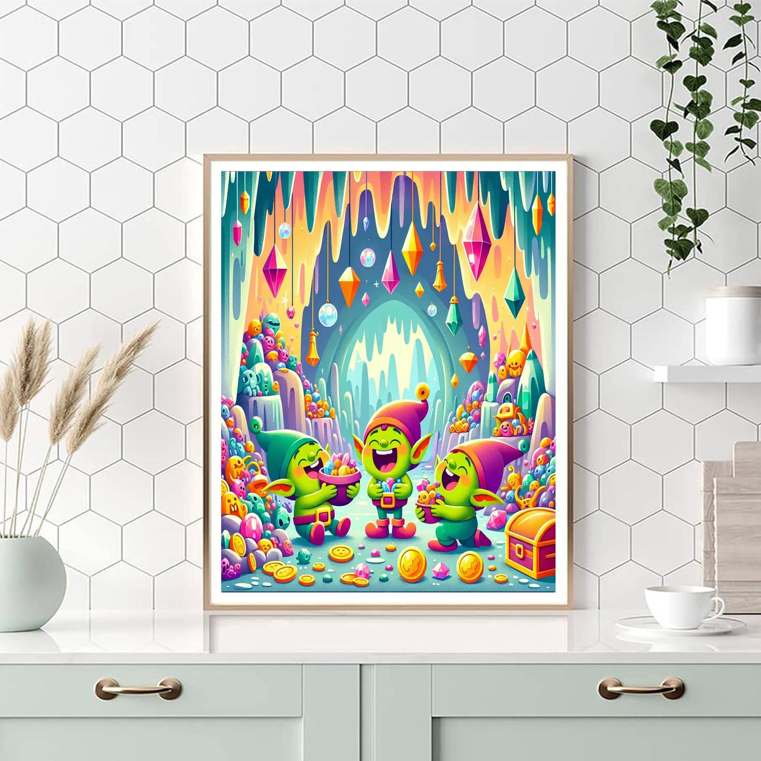 Giggling Goblins Grotto Paint By Numbers Art