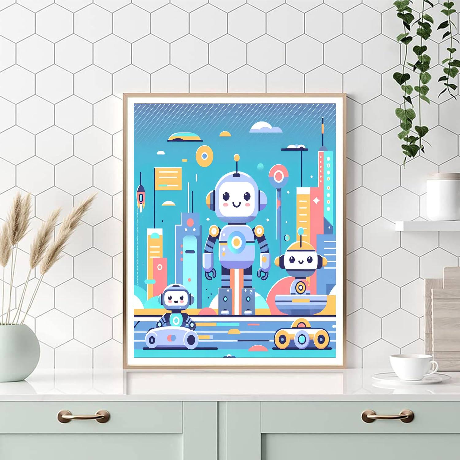 Robo Rally Paint By Numbers Art