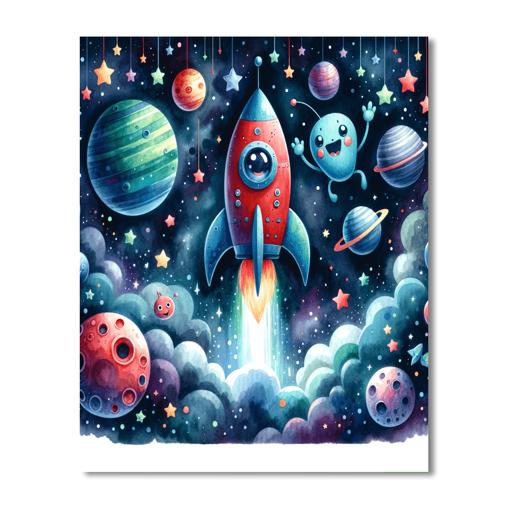 Fun Space Adventure Paint By Numbers