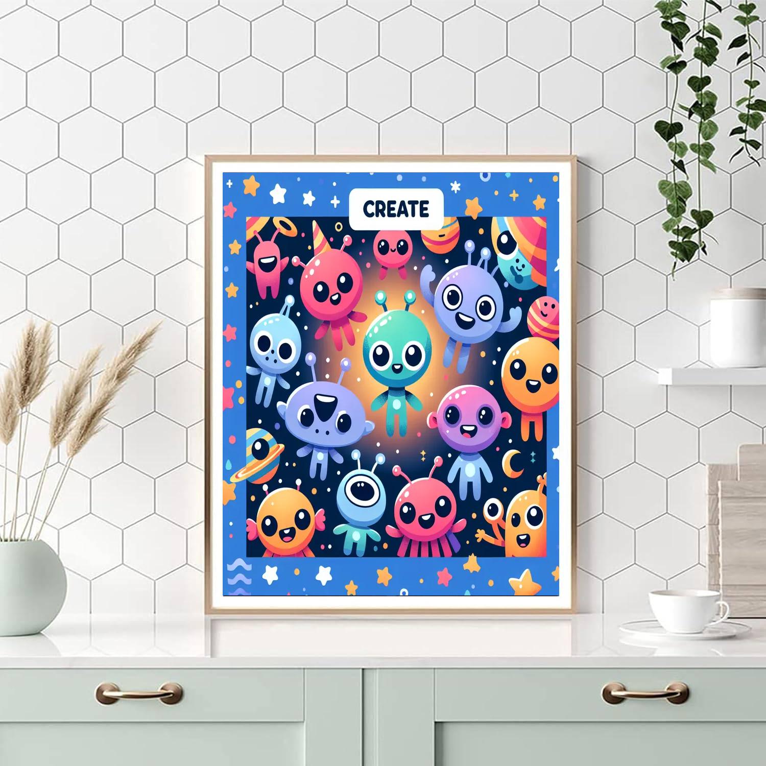 Cosmic Alien Parade Paint By Numbers
