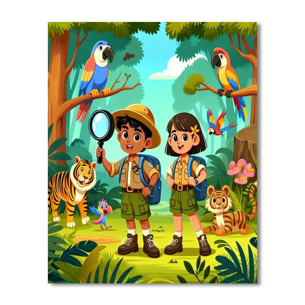 Jungle Wildlife Journey Numbered Painting Kits