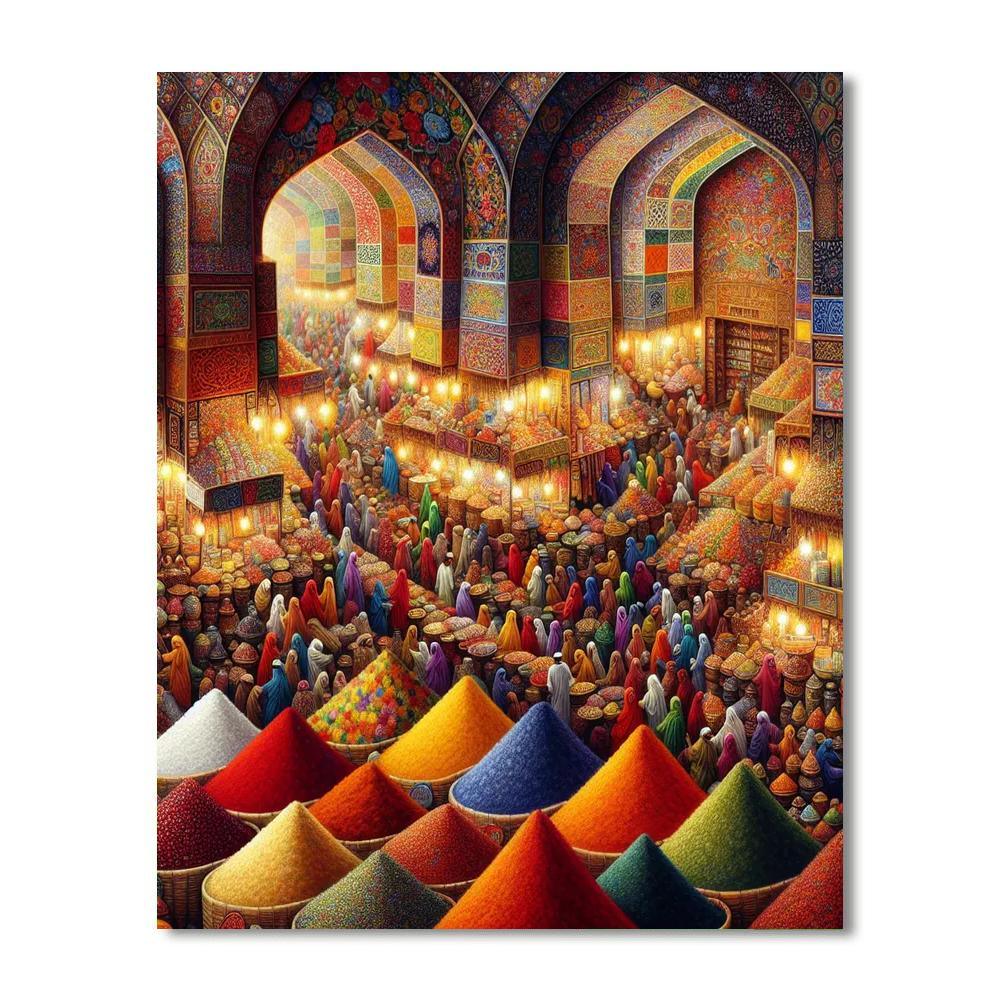 Eastern Delights Market Paint By Color