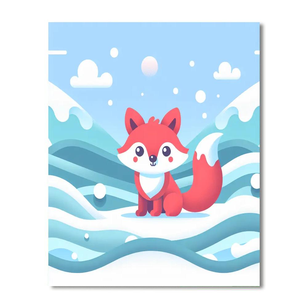 Arctic Fox's Secret Tale Painting By Numbers Kit