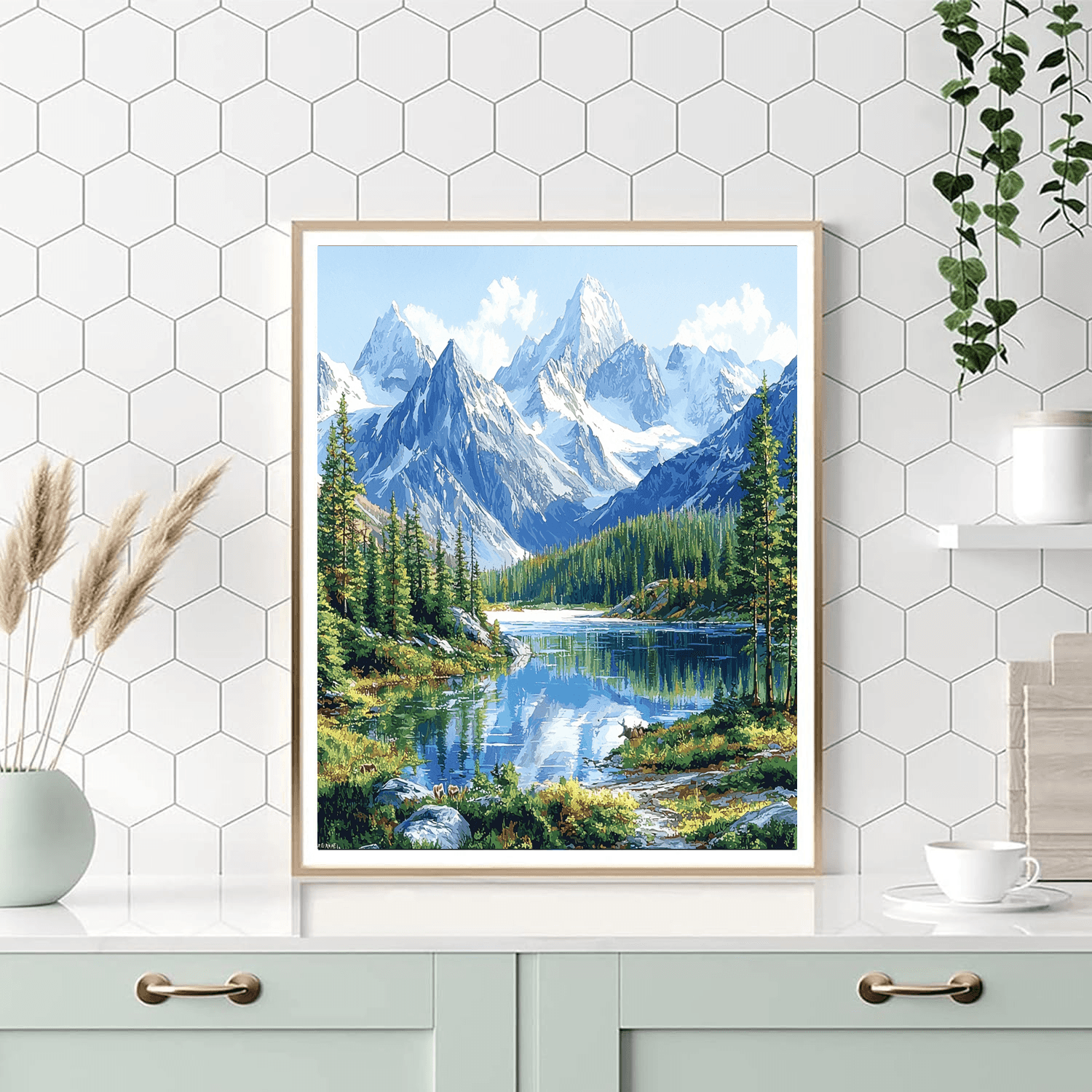 Canadian Rockies - Canada Number Painting