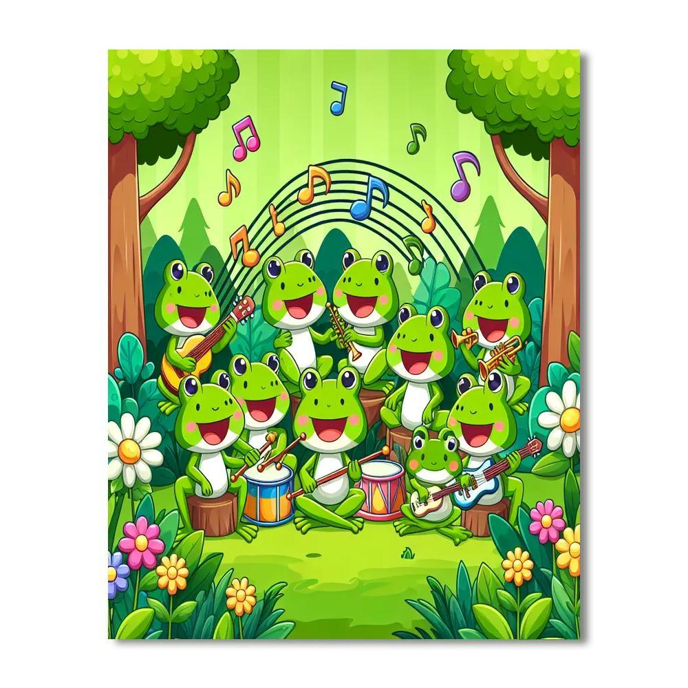 The Singing Frog Band Painting By Numbers Kit