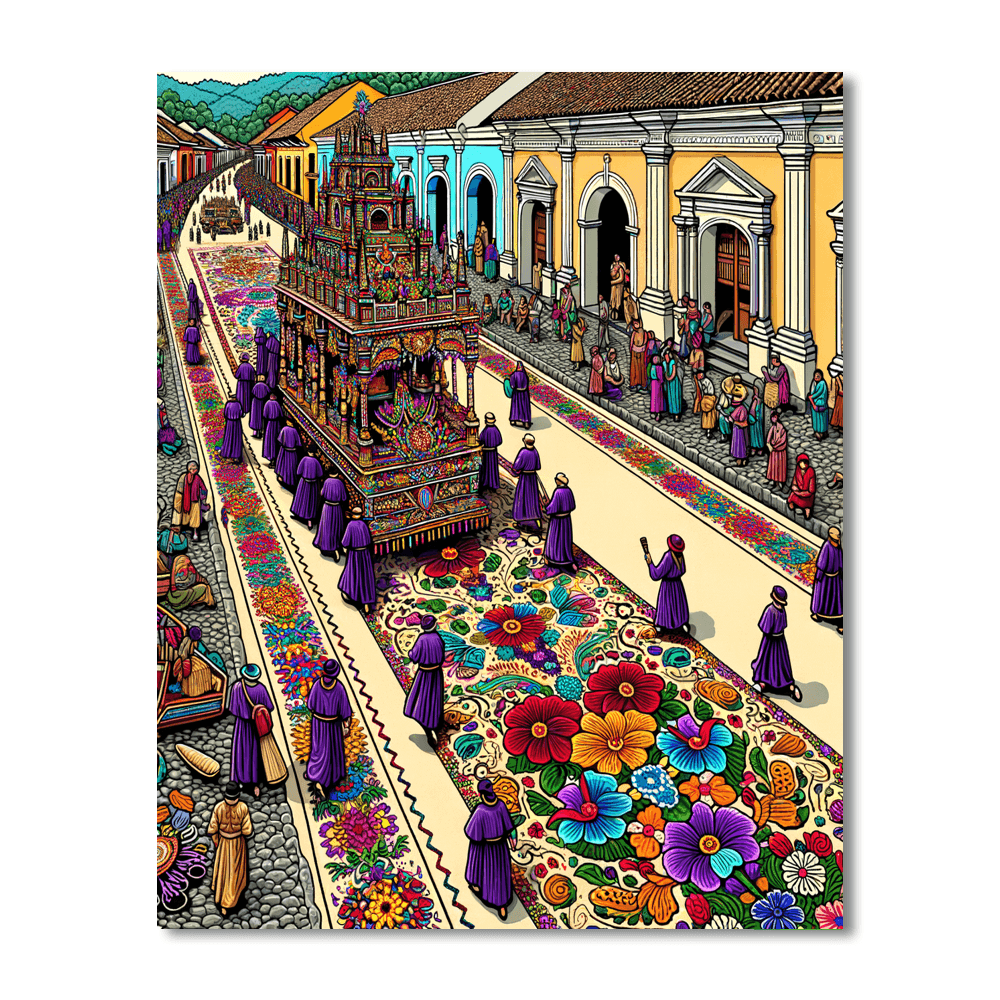 Semana Santa - Antigua, Guatemala Number Painting