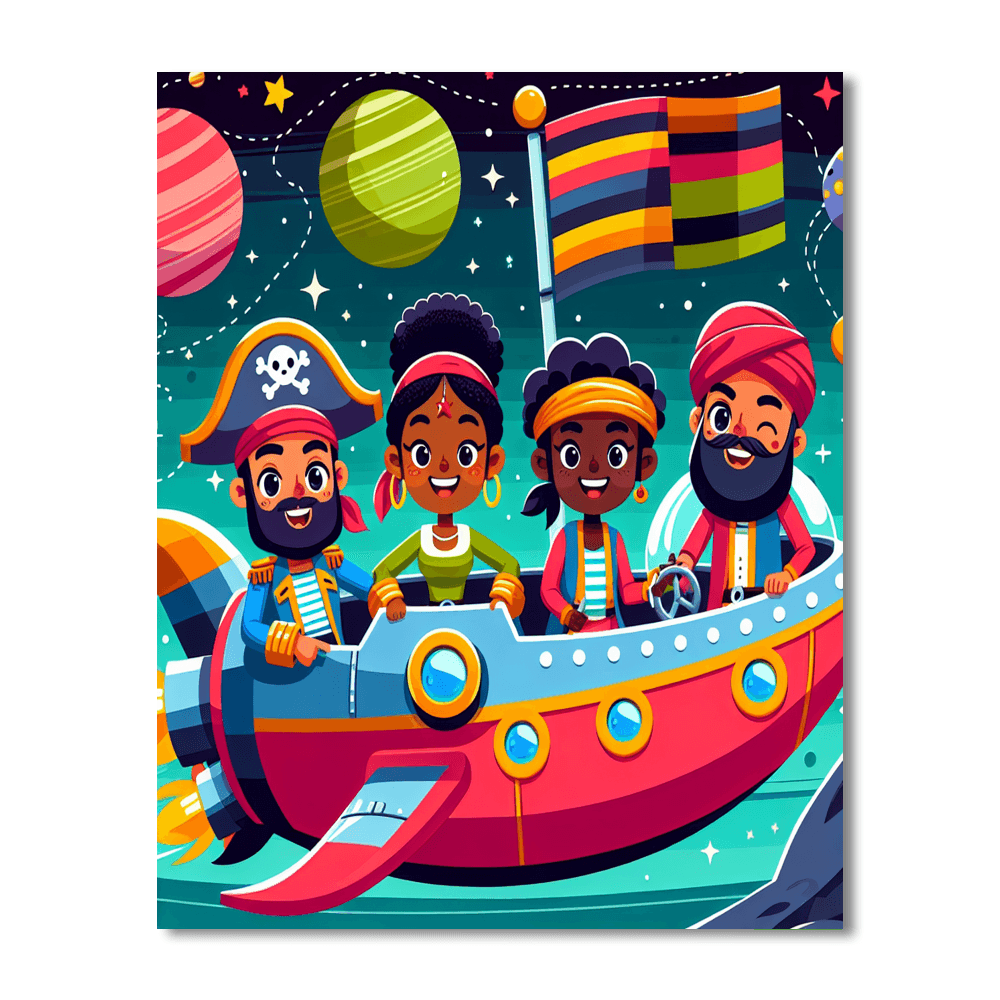Adventurous Space Pirates Painting Number Kit