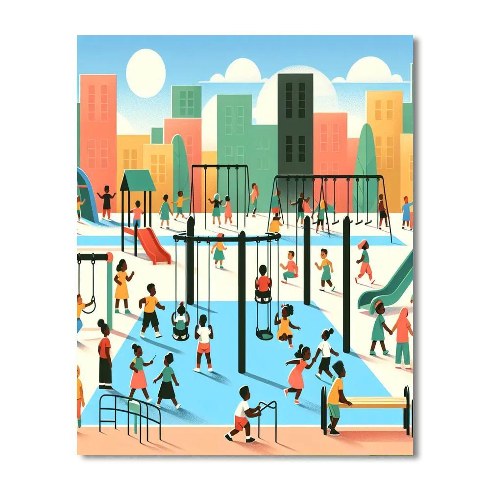 Urban Playground Adventure Numbered Painting Kits