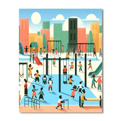 Urban Playground Adventure Numbered Painting Kits