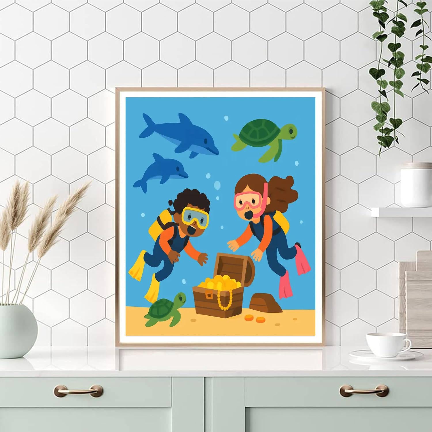 Underwater Treasure Expedition Painting By Numbers Kit