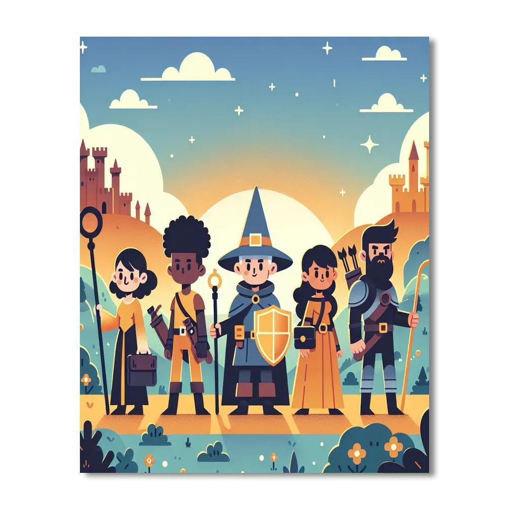 Fantasy Castle Journey Numbered Painting Kits