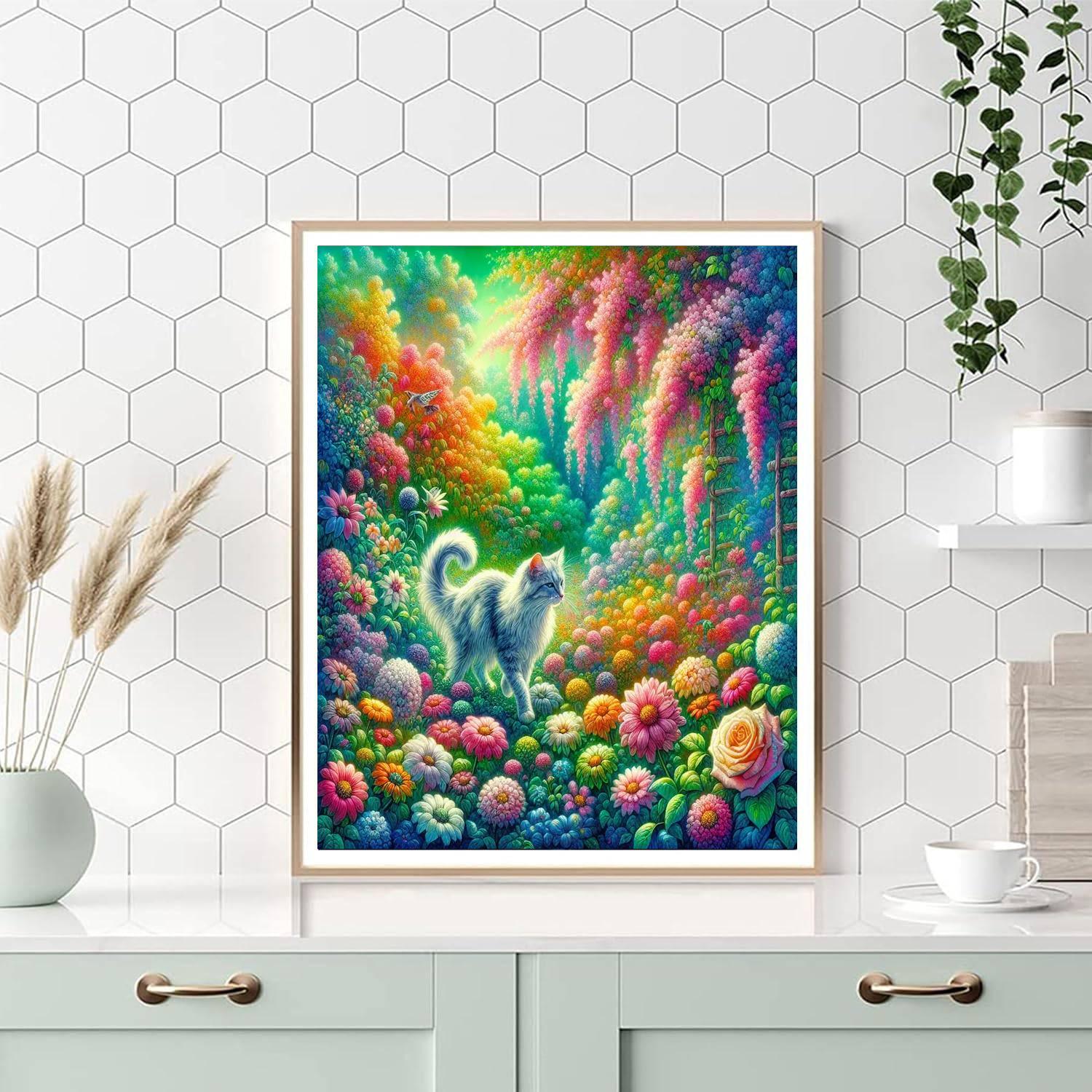 Whiskers' Garden Retreat Paint By Number