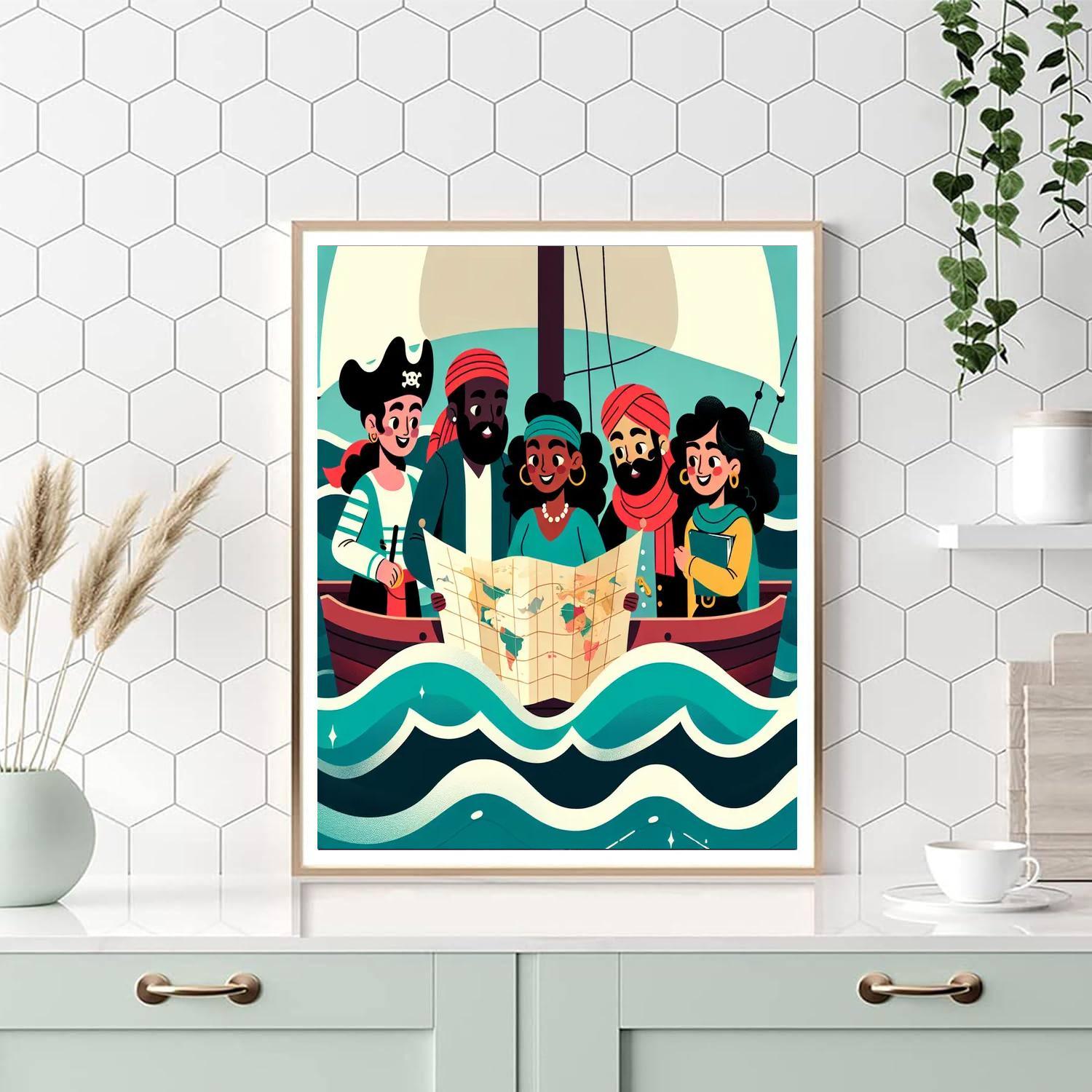 Pirate Crew Voyage Painting By Numbers Kit