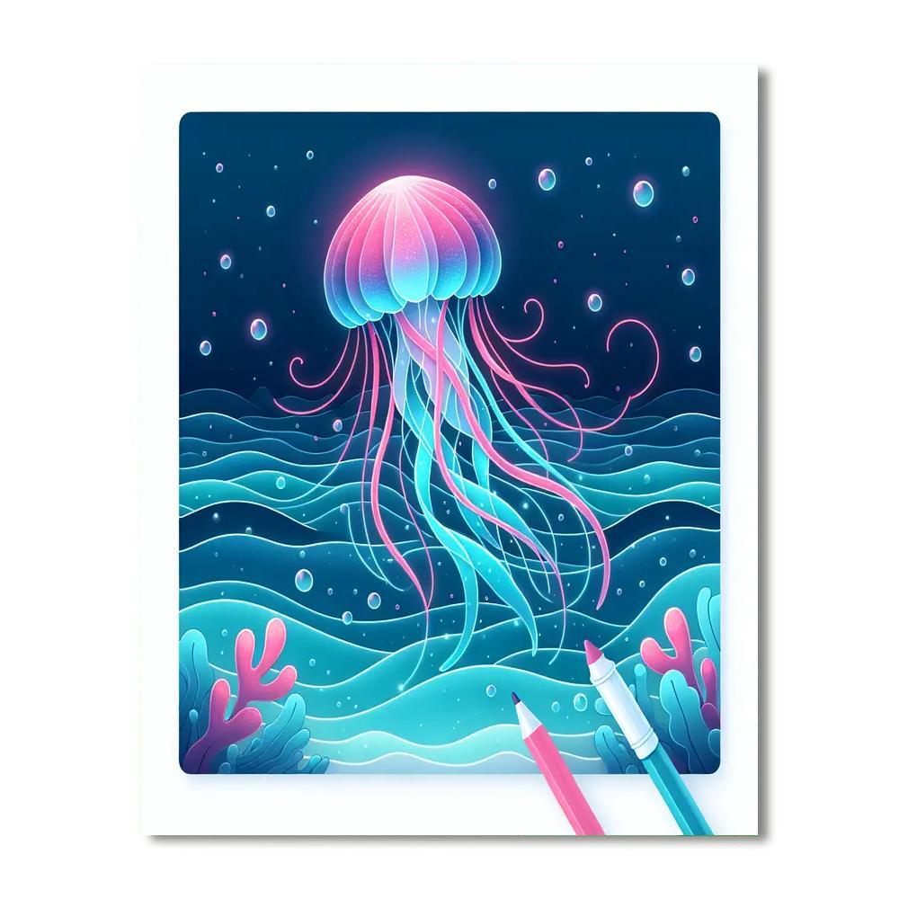 Luminous Jellyfish Paint By Numbers Art