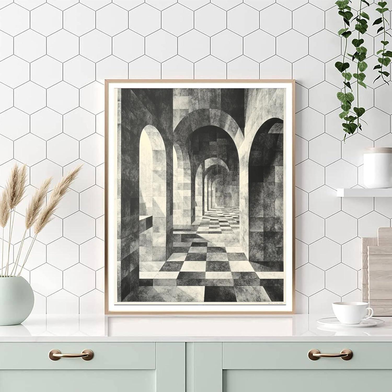 M.C. Escher Inspired Cubic Illusions  Paint By Numbers Kits