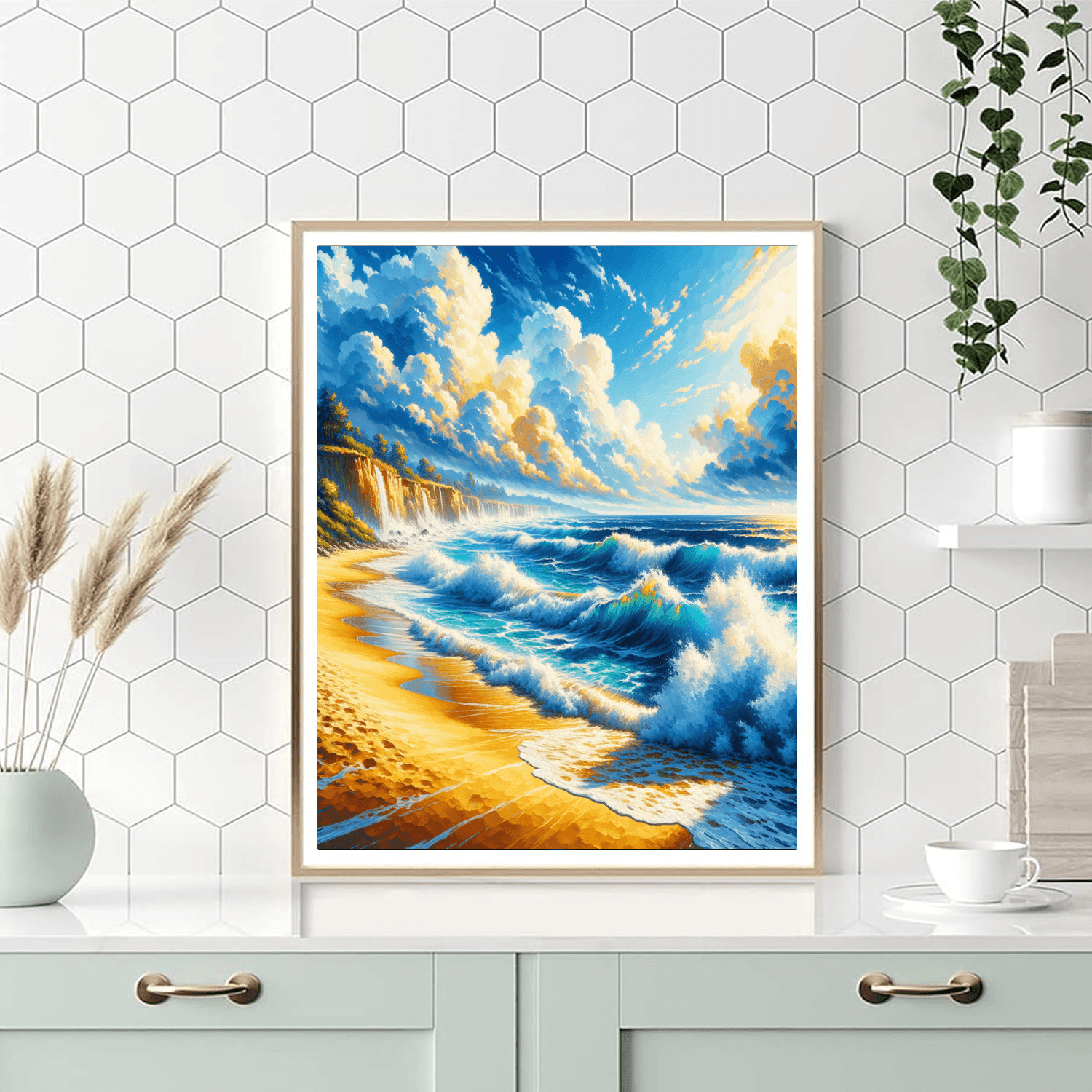 Coastal Waves And Sandy Shores Paint By Numbers Kits