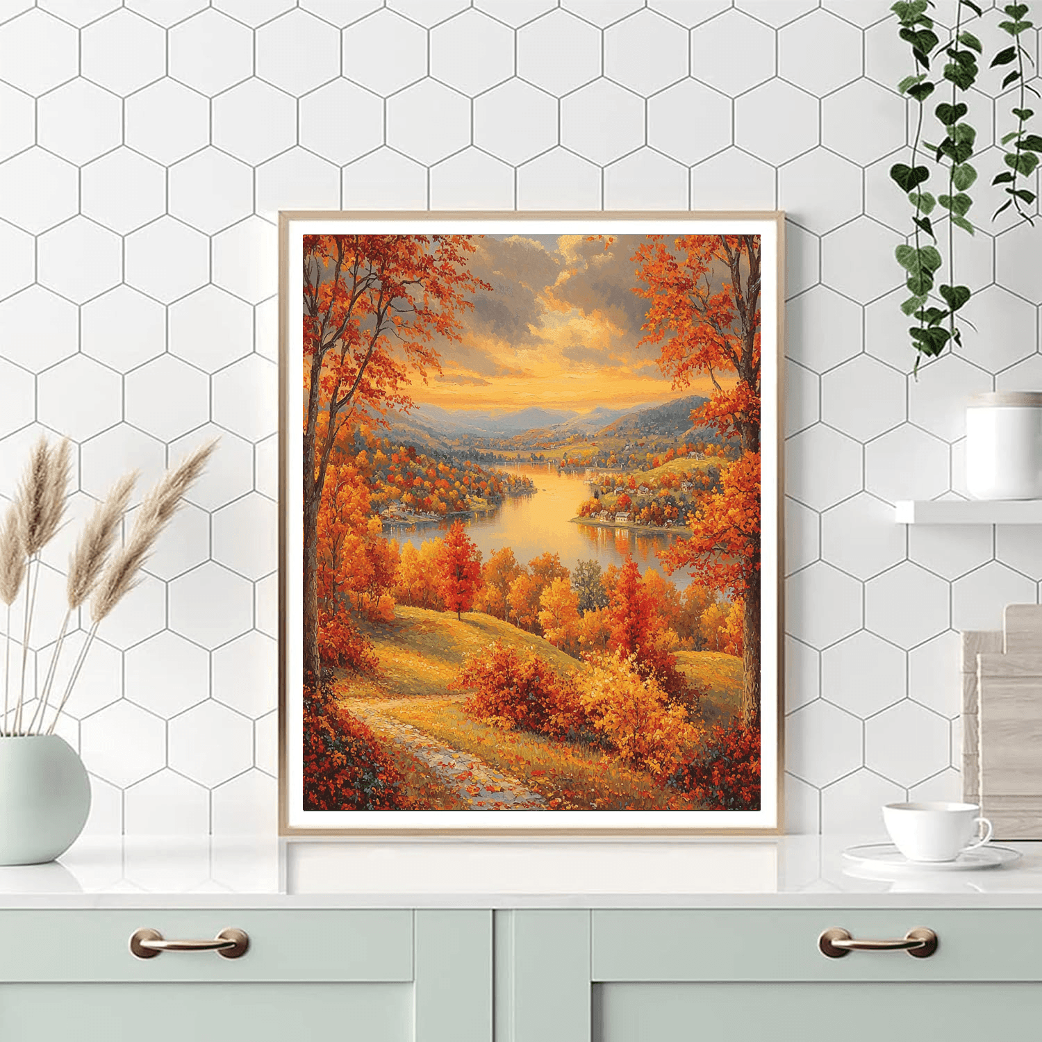Kinkade Inspired Rustic Autumn  Paint By Number