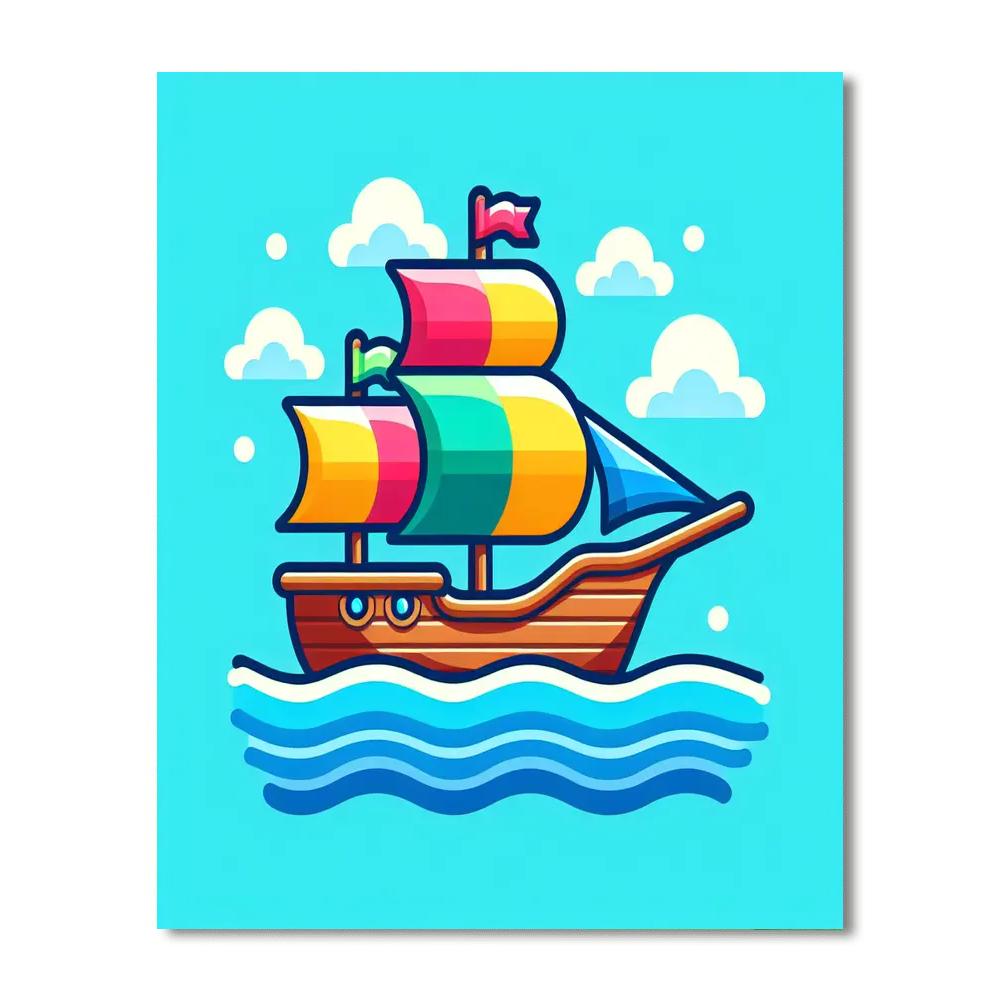 Sailing The Open Seas Paint By Numbers Art