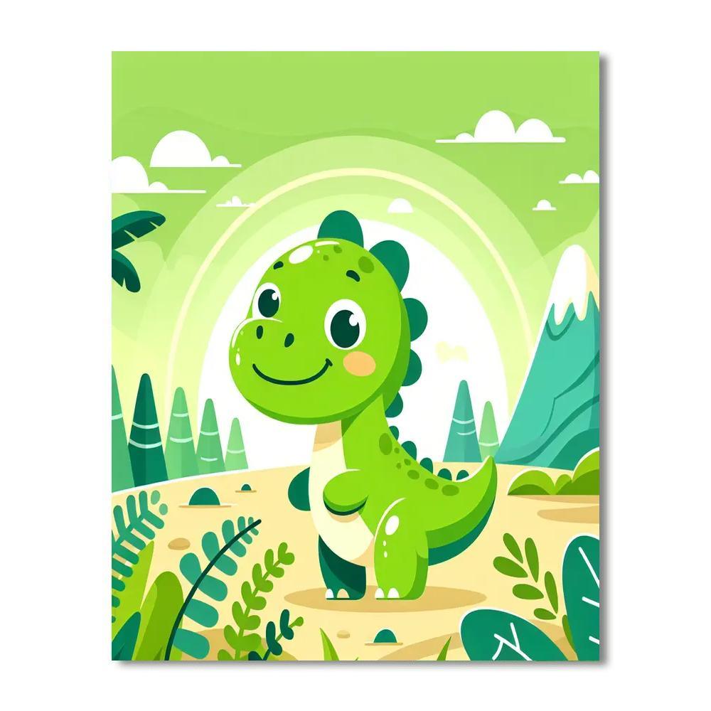 Charming Dinosaur Paint By Numbers Kits