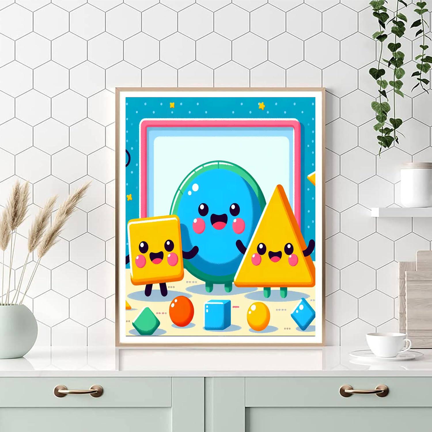 Colorful World Of Shapes Number Painting