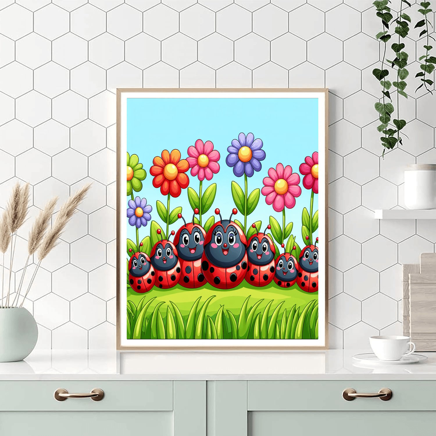Cheerful Ladybug Family Paint By Numbers Kits