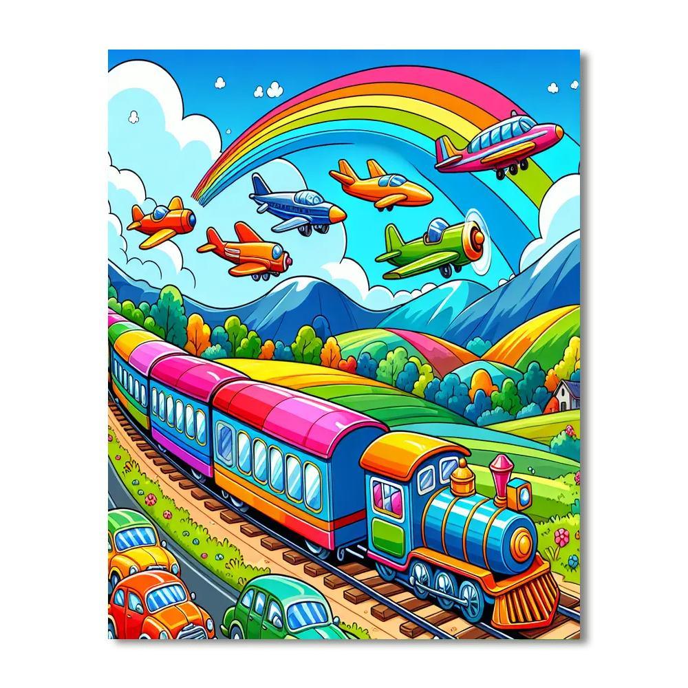 Transportation Adventure Numbered Painting Kits