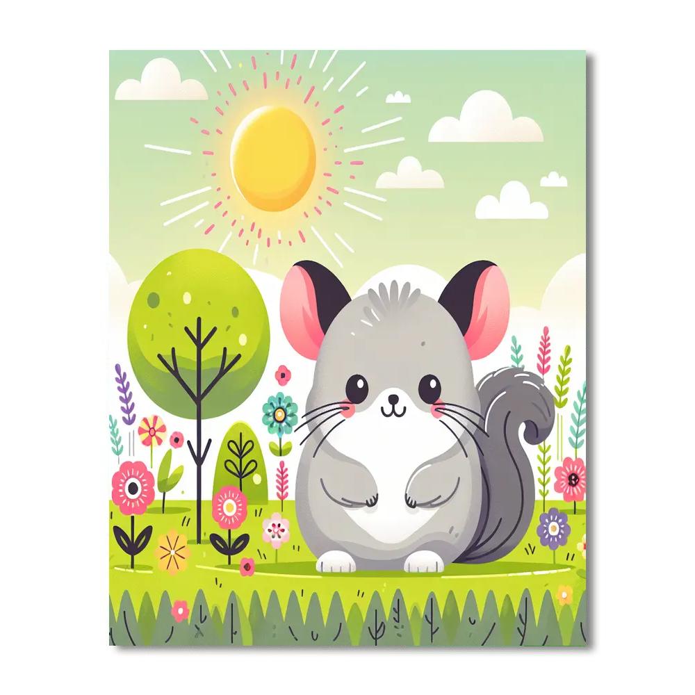 Colorful Chinchilla Painting Number Kit