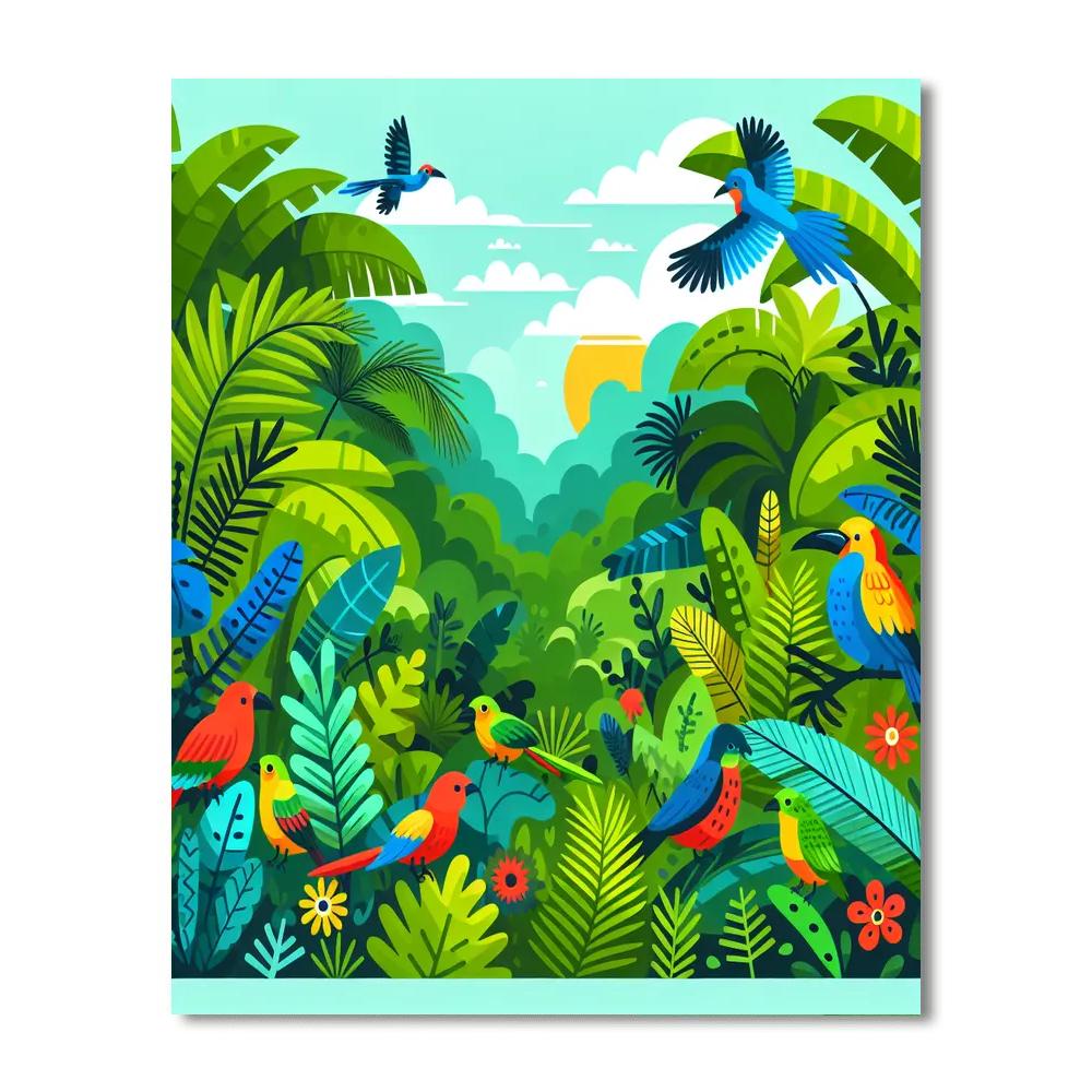 Rainbow Rainforest Paint By Color