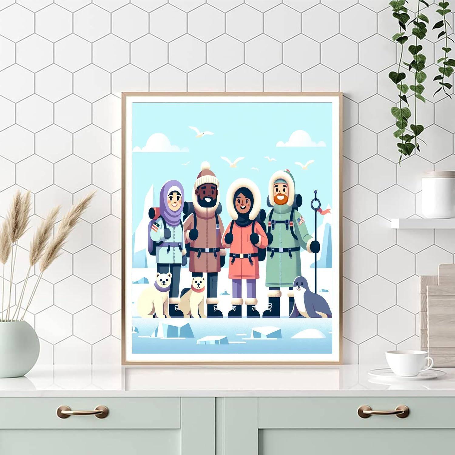 Arctic Explorer's Voyage Paint By Numbers Art