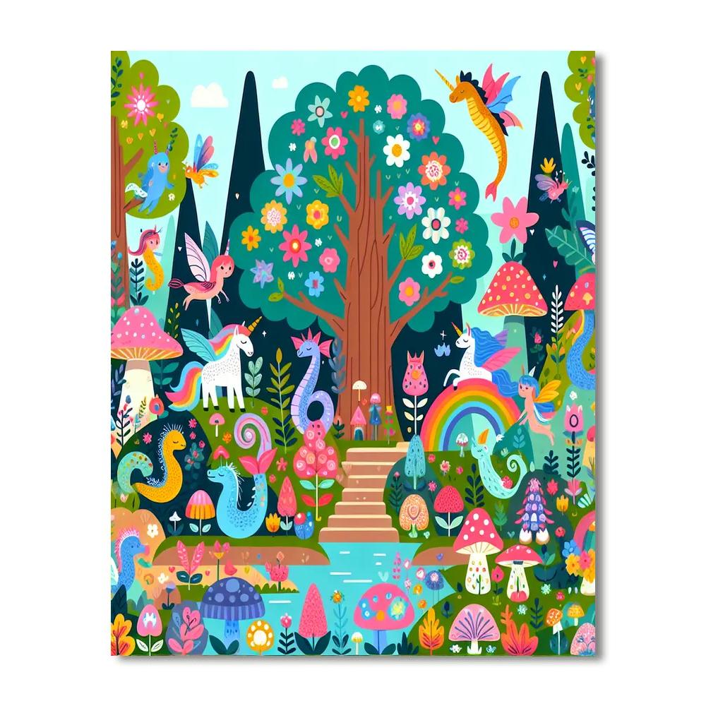 Secret Fairy Tale Garden Numbered Painting Kits