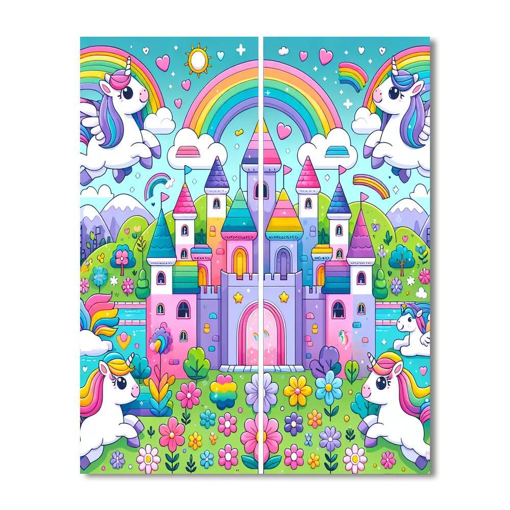 Rainbow Unicorn Kingdom Painting By Numbers Kit