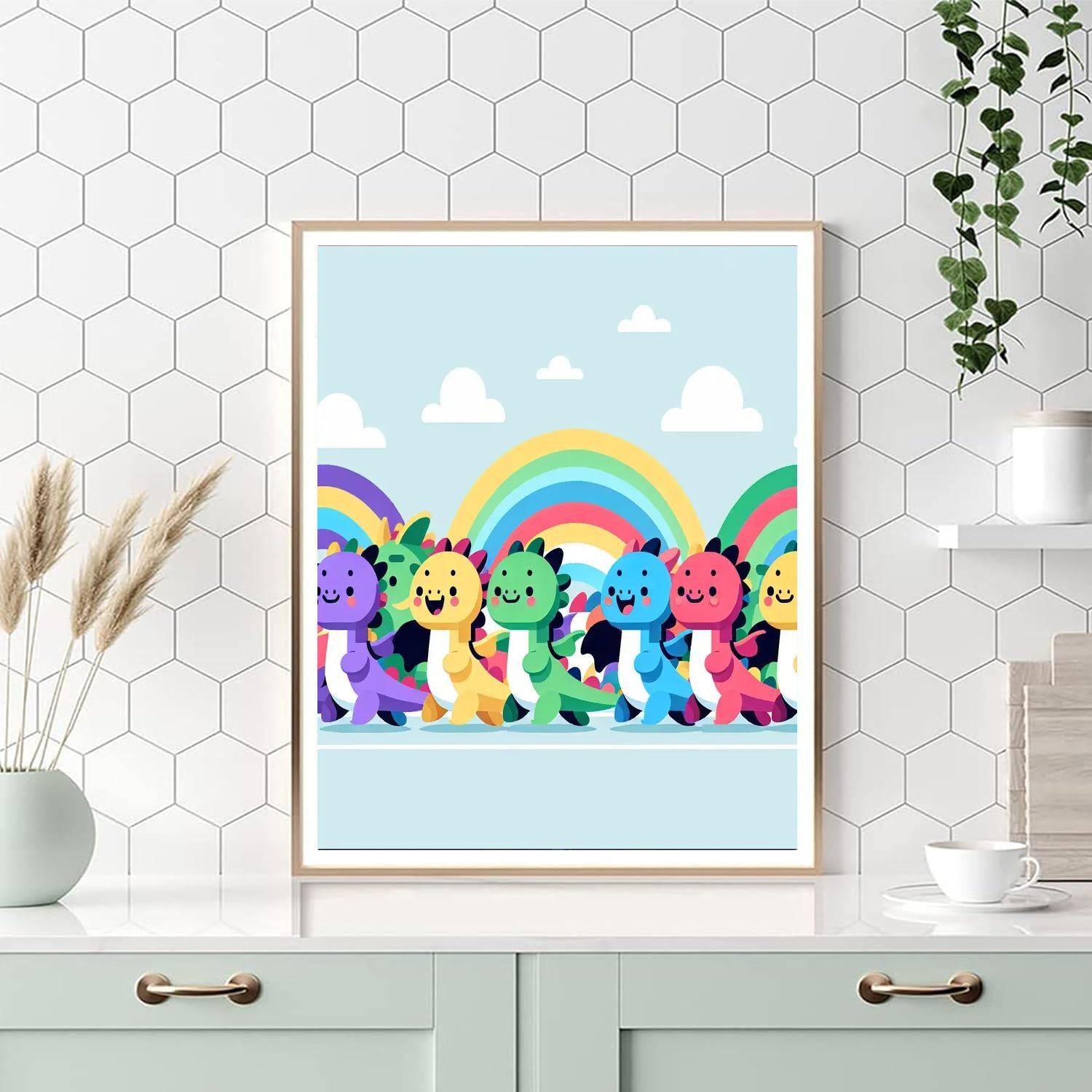 Cheerful Dragon Parade Paint By Number