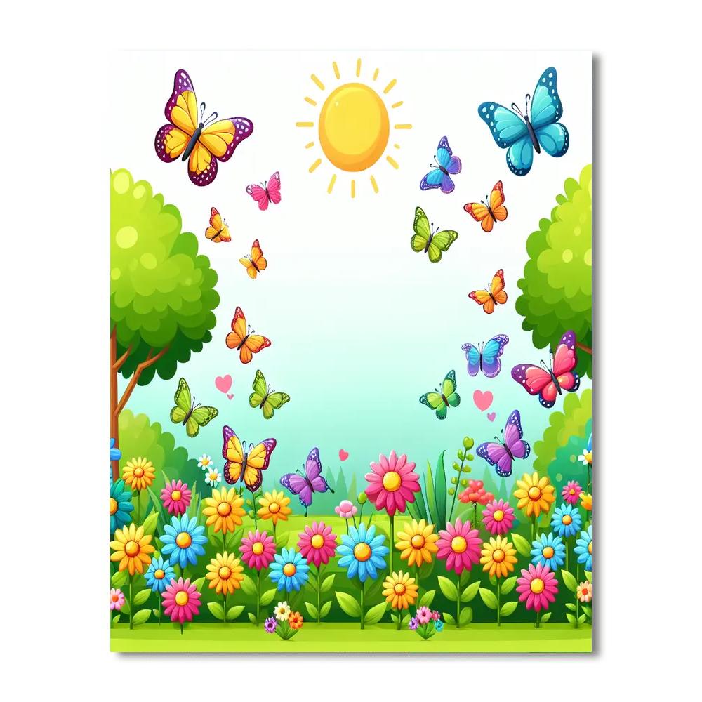 Garden Butterflies Magic Paint By Color