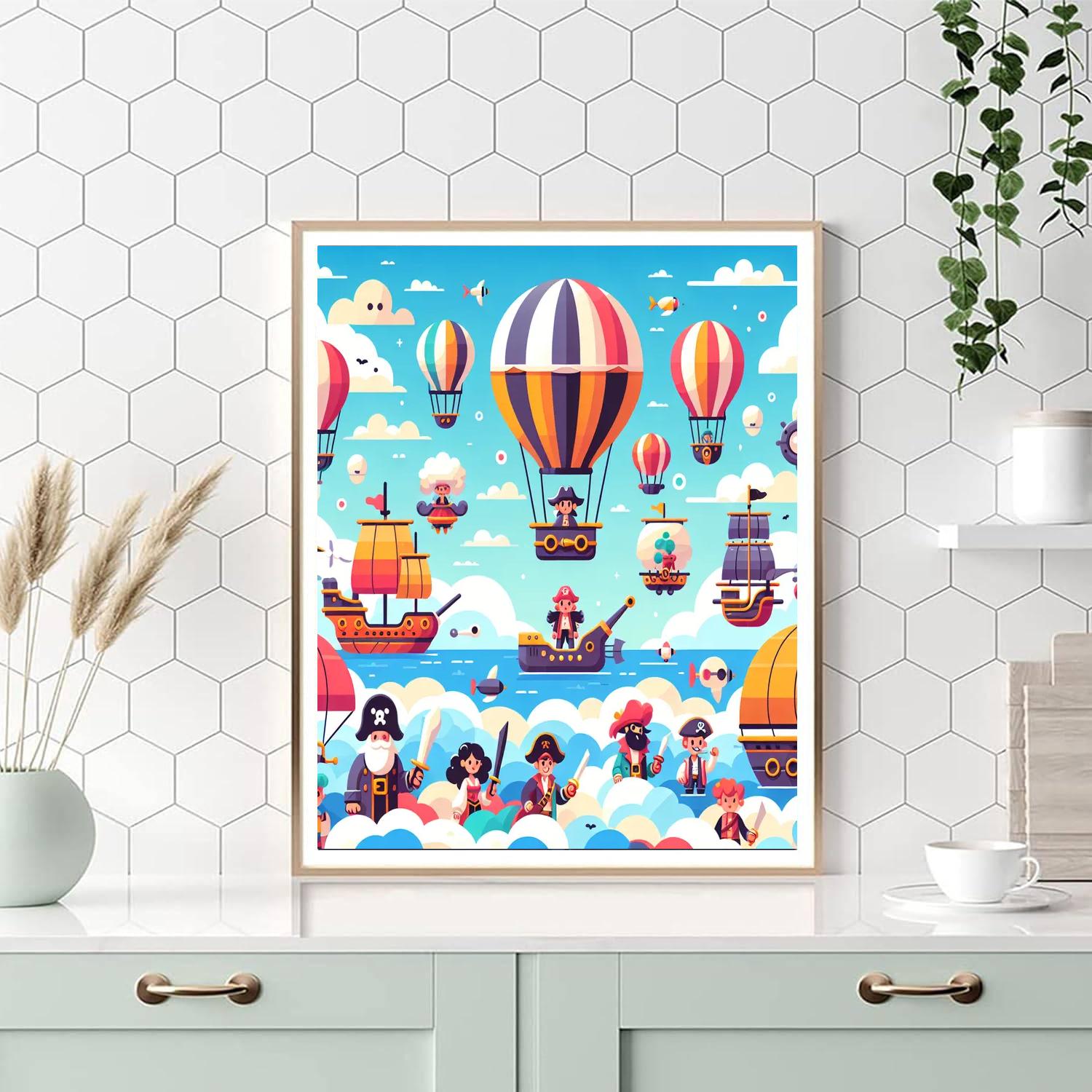 Sky Pirates Adventure Number Painting