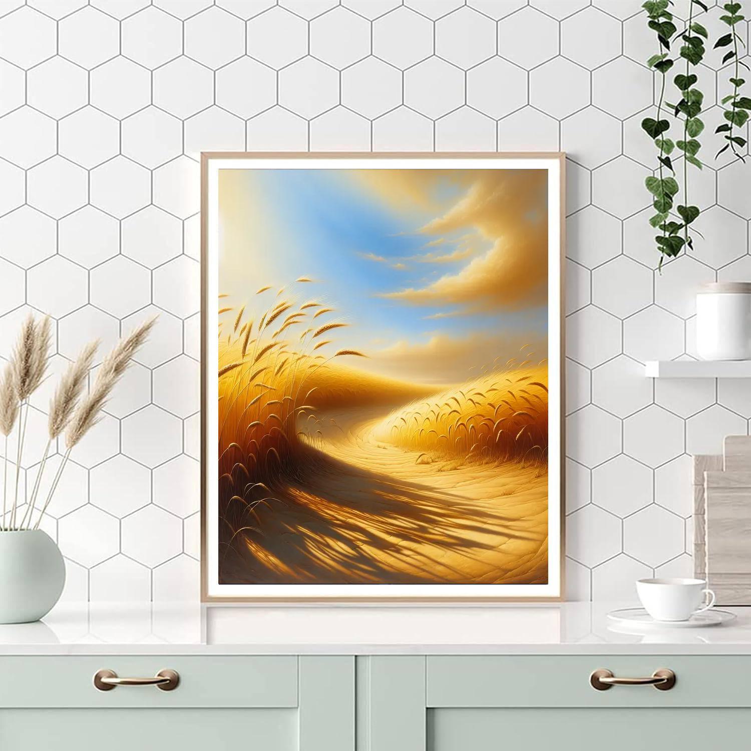 Sun-kissed Wheat Fields Painting By Numbers Kit